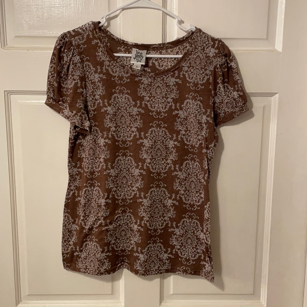 LIKE NEW, Women’s Large Ivy Jane brown top